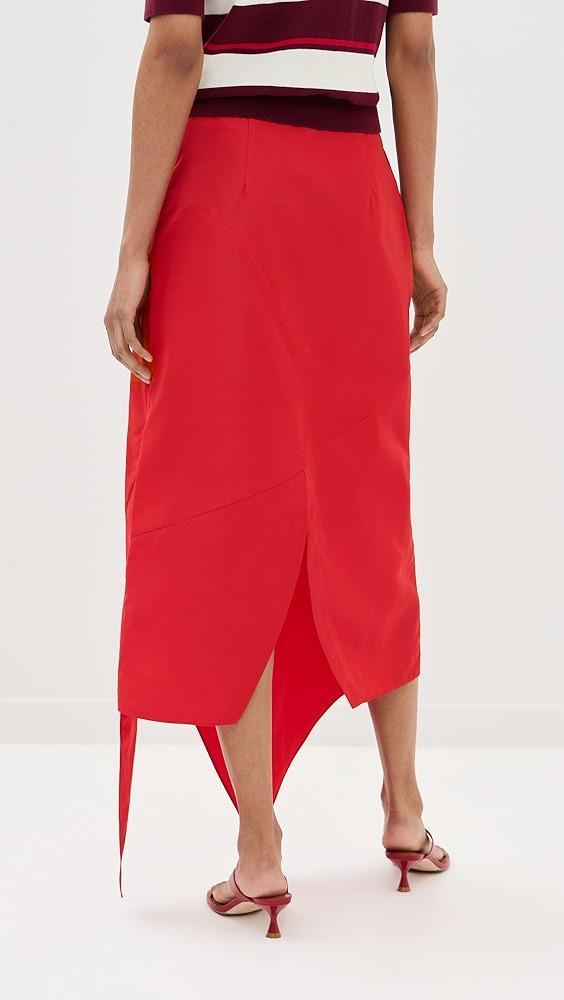 Tibi Italian Sporty Nylon Tie Skirt | Shopbop Product Image