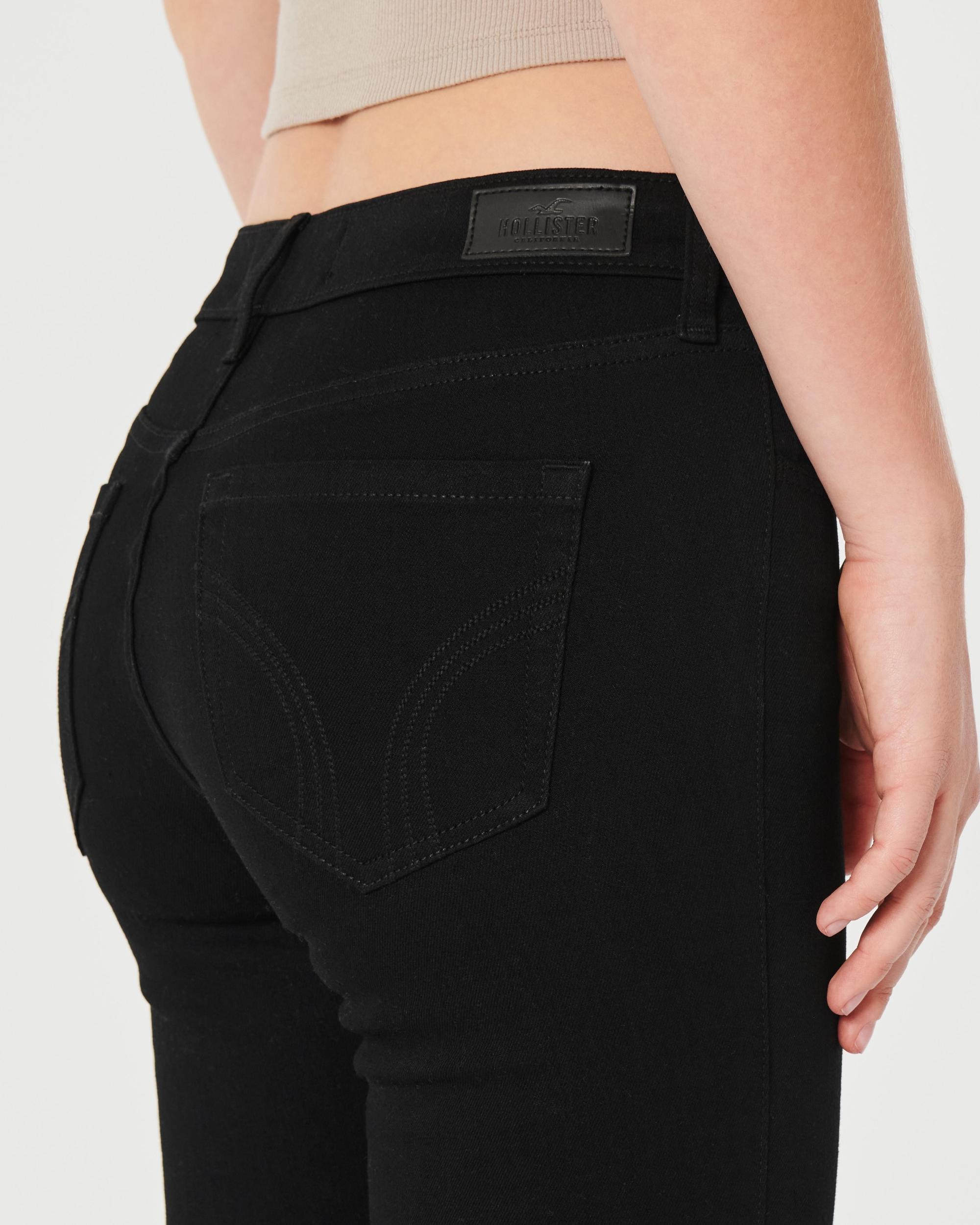 Mid-Rise Black Boot Jeans Product Image