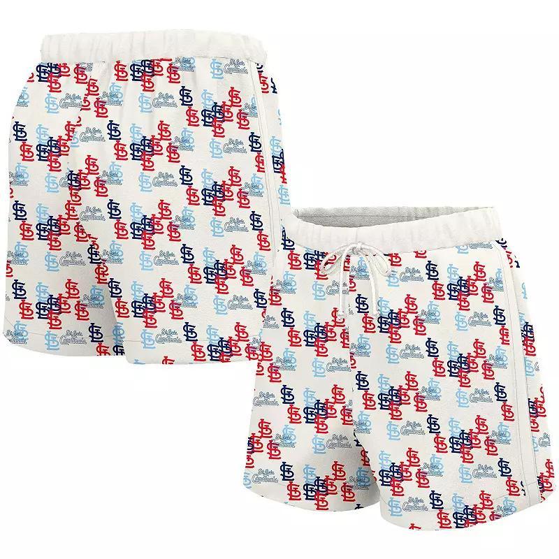 Women's Lusso  White St. Louis Cardinals Marge Shorts, Size: Small Product Image