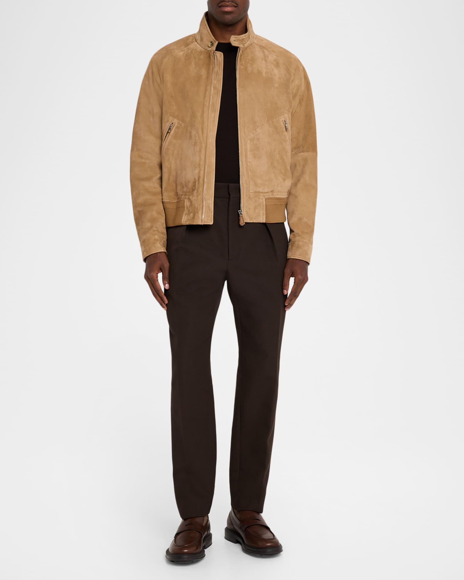 Men's Novak Suede Bomber Jacket Product Image