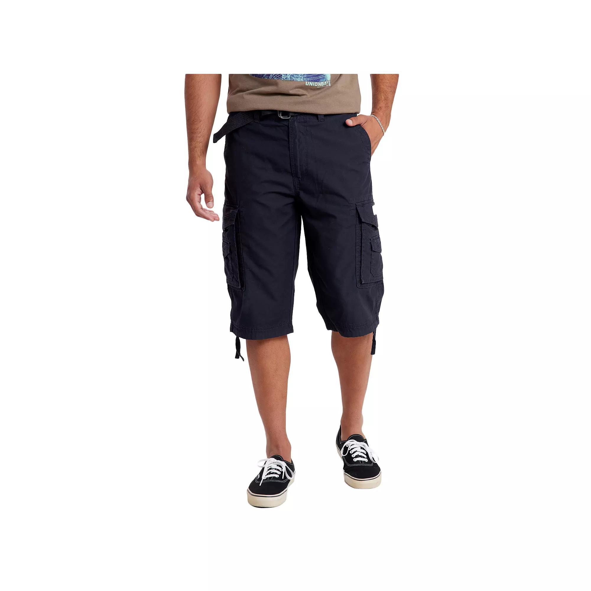 Mens UNIONBAY Cordova Messenger Belted Cargo Shorts Product Image
