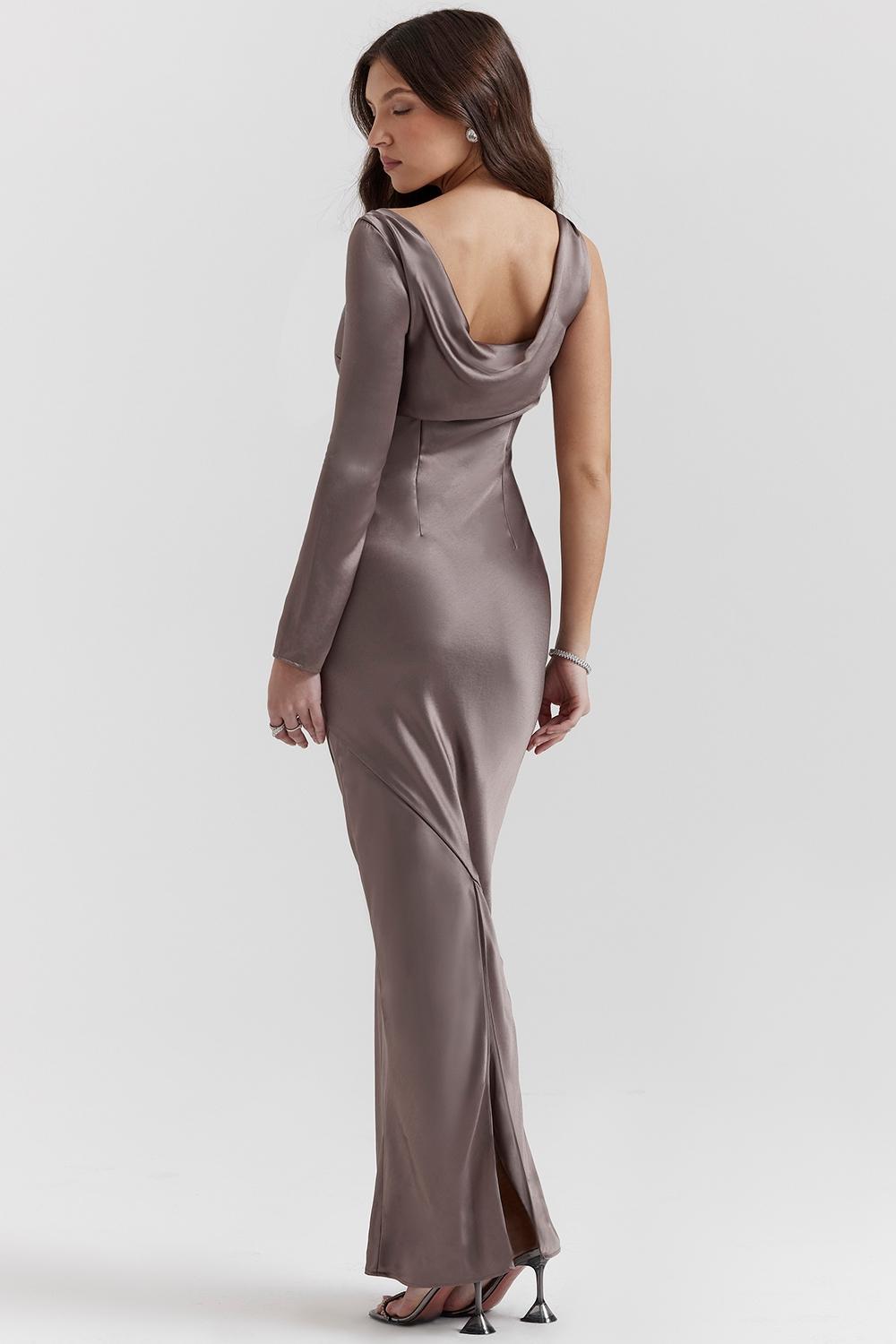 Catiana Smoke One Sleeve Maxi Dress Product Image