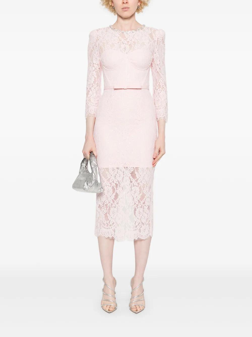 lace bustier midi dress Product Image
