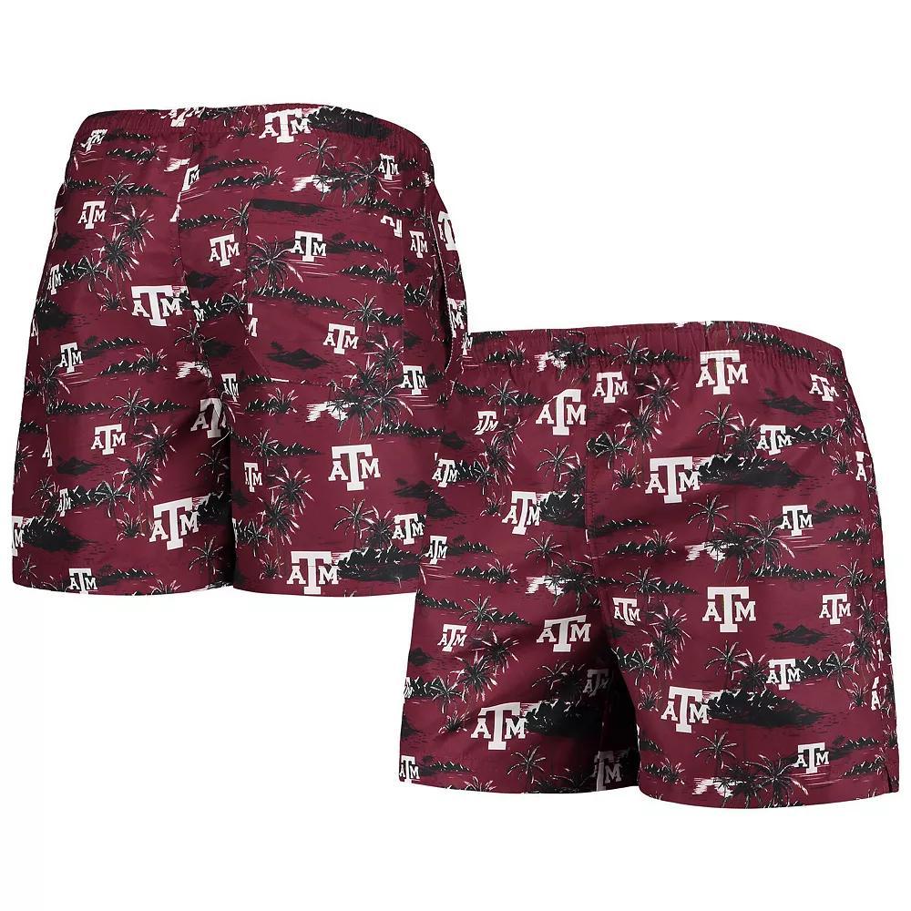 Men's FOCO Maroon Texas A&M Aggies Island Palm Swim Trunks, Size: XL, Red Product Image