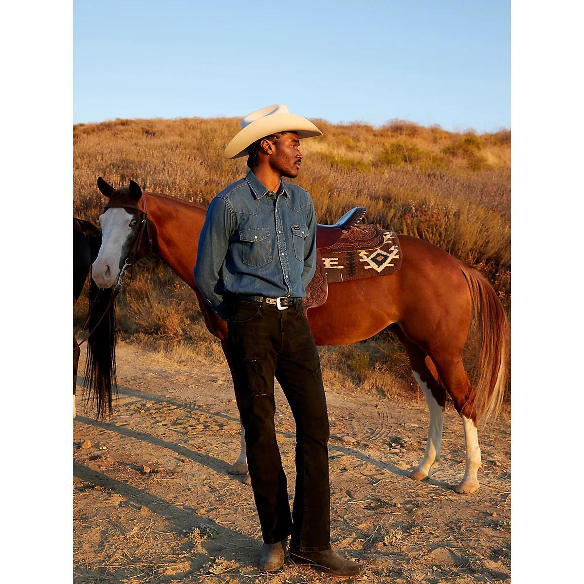 Wrangler® x PacSun Men's Slim Fit Bootcut Jean in Wagon Tire Product Image