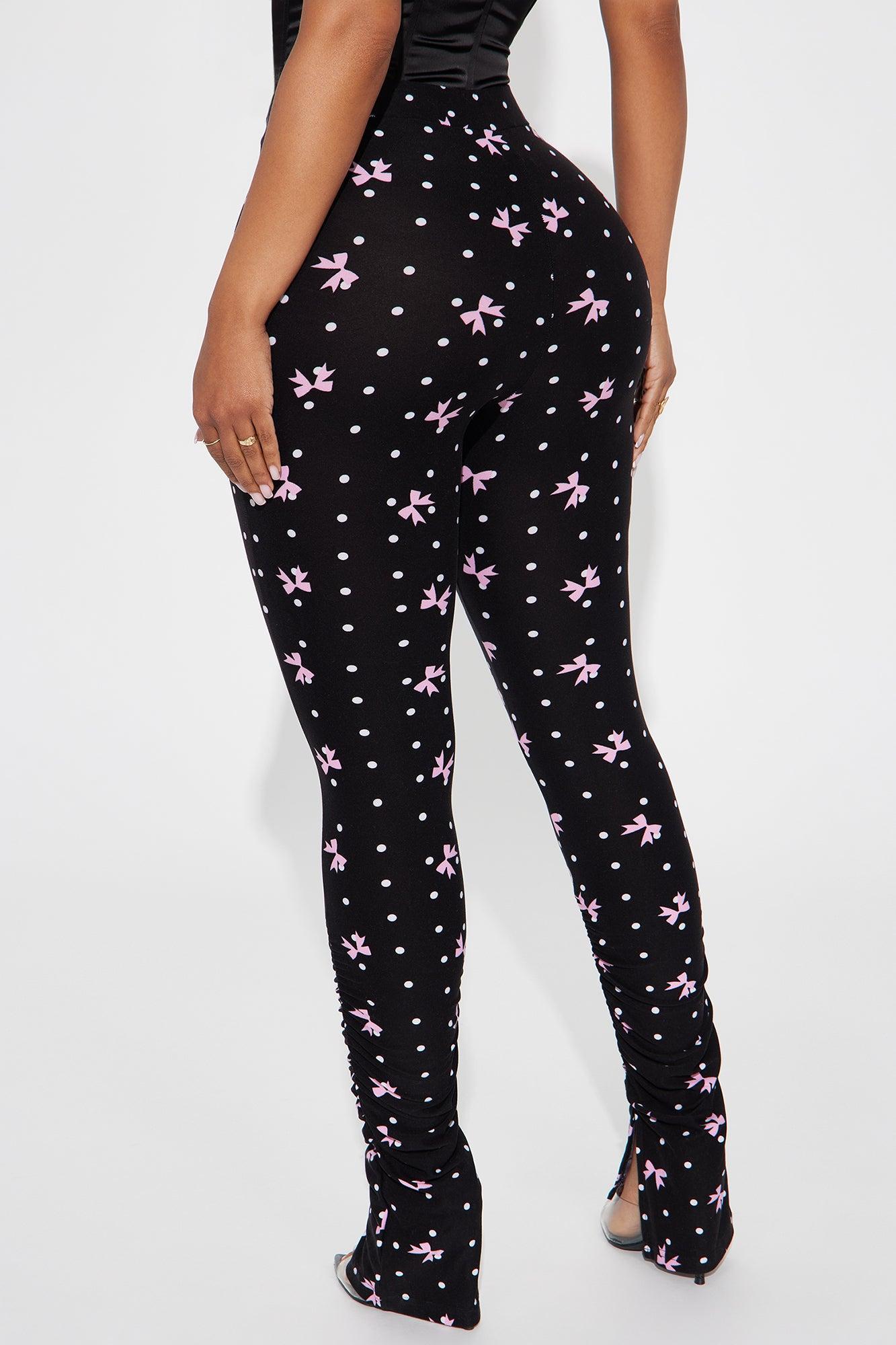 Bree Marie Polka Dot Stacked Legging - Black/combo Product Image