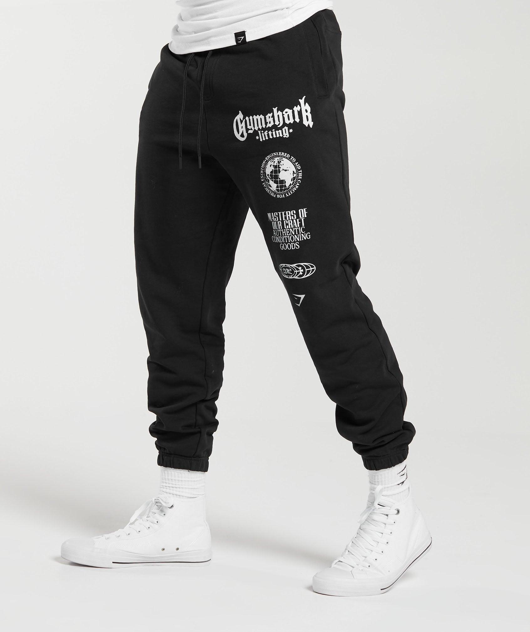 Gymshark Global Lifting Oversized Essential Joggers - Black Male Product Image