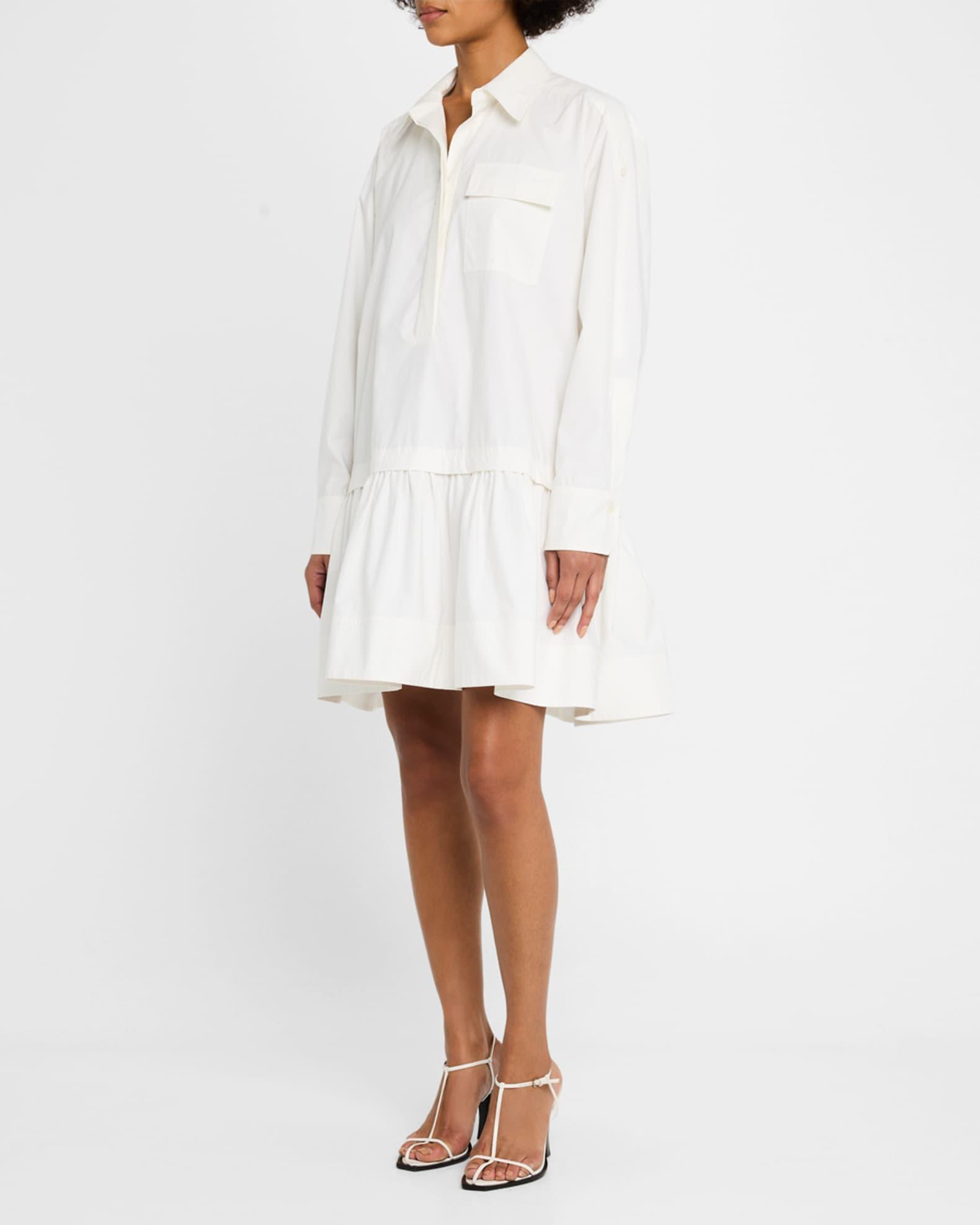 Brooke Long-Sleeve Drop-Waist Mini Dress Product Image