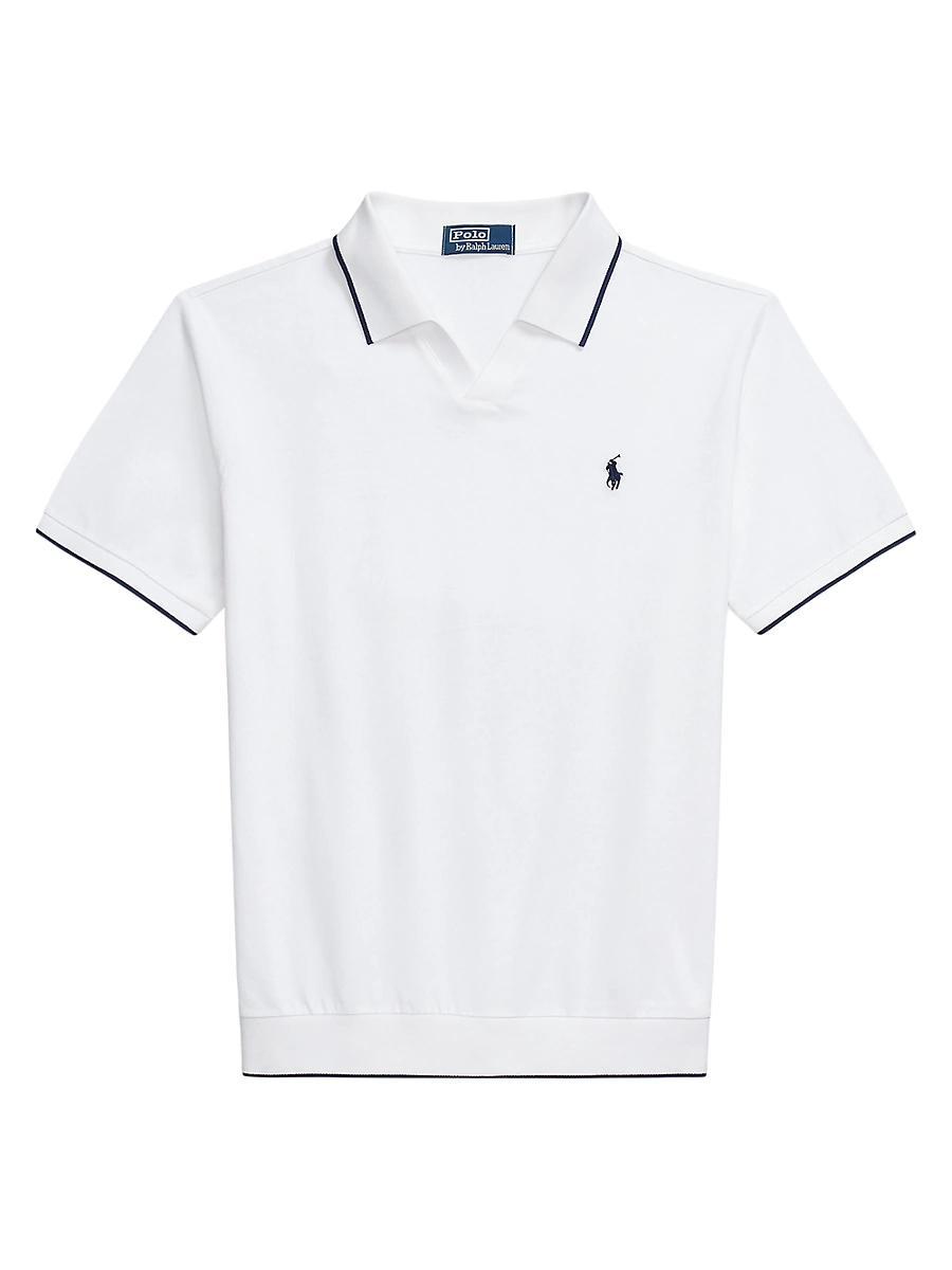 Mens Jacquard Mesh Polo Shirt Product Image