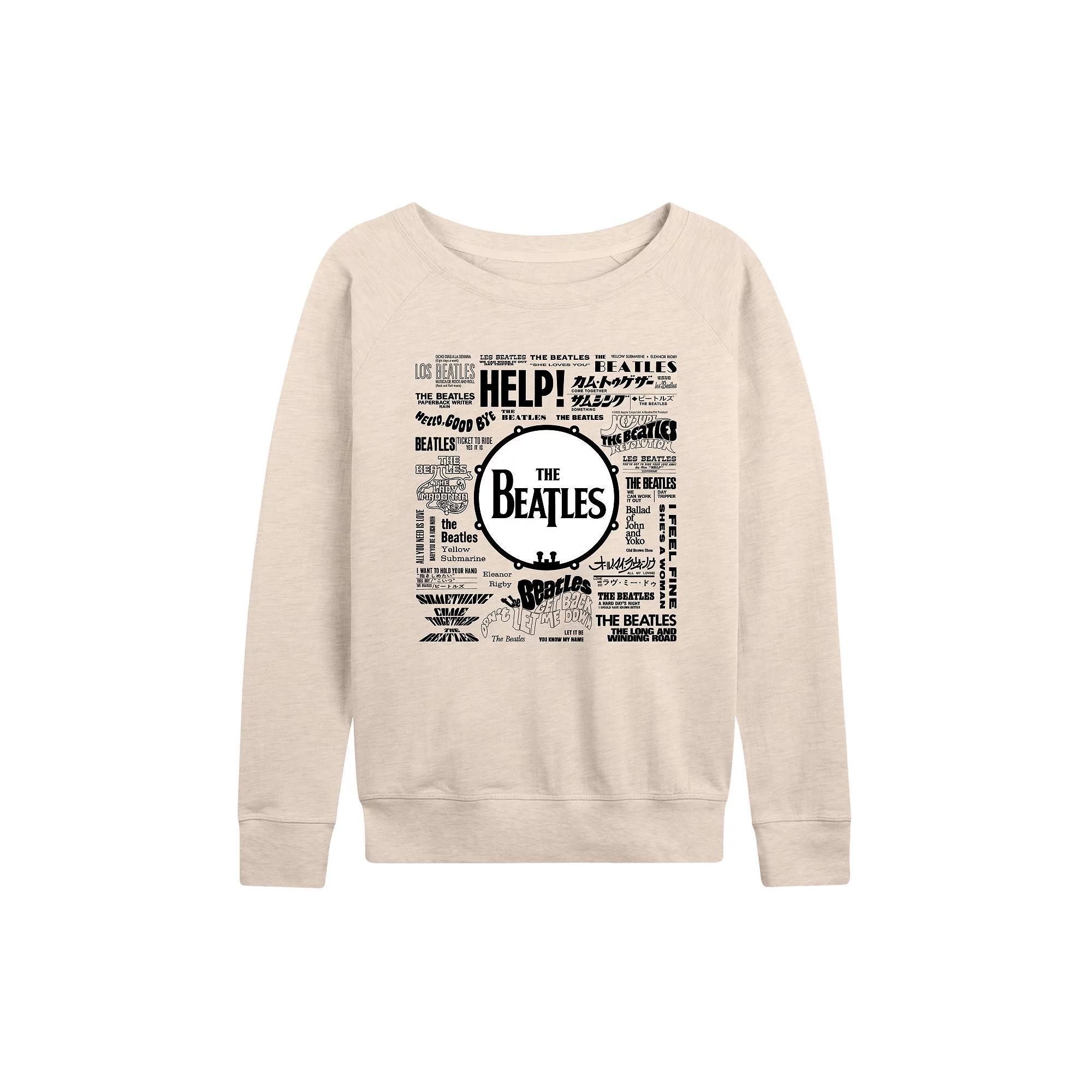 Womens The Beatles Singles French Terry Long Sleeve Tee Product Image