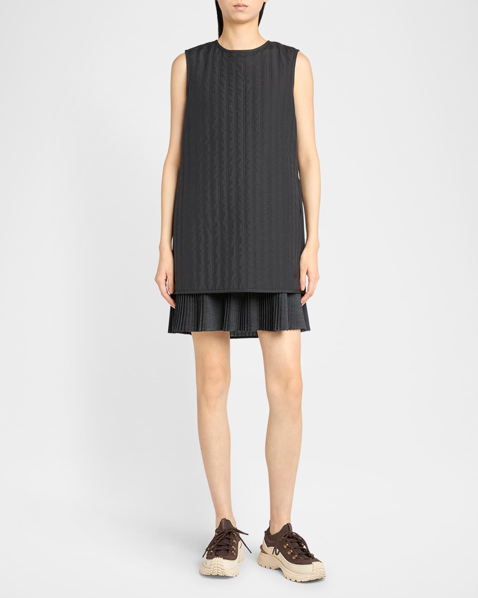 Quilted Sleeveless Shift Dress  Product Image