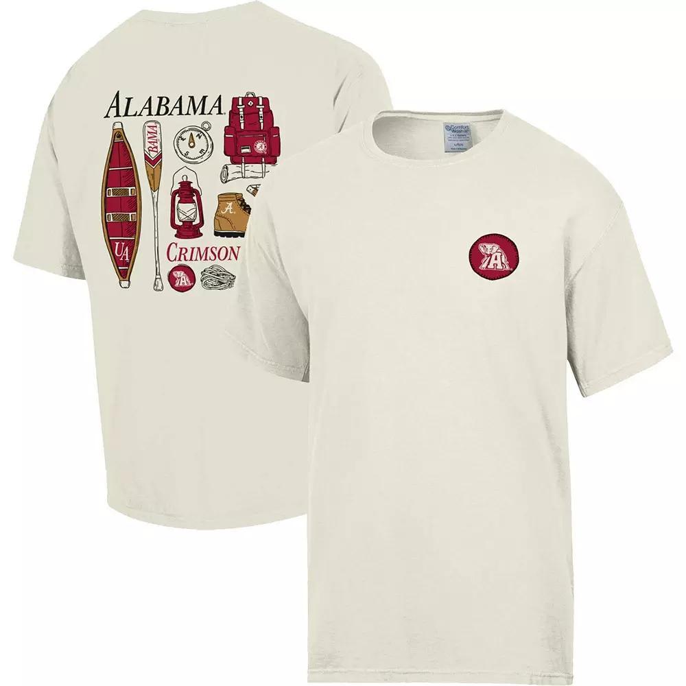 Mens Comfort Wash Cream Alabama Crimson Tide Camping Trip T-Shirt Product Image