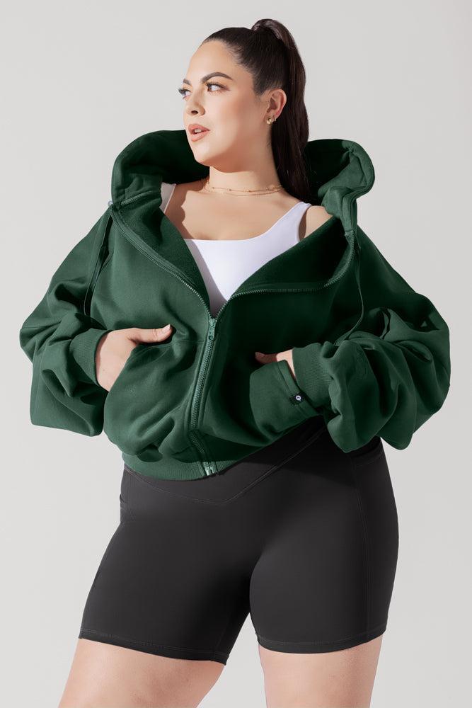 Zip Cloud Hoodie - Crimson Product Image