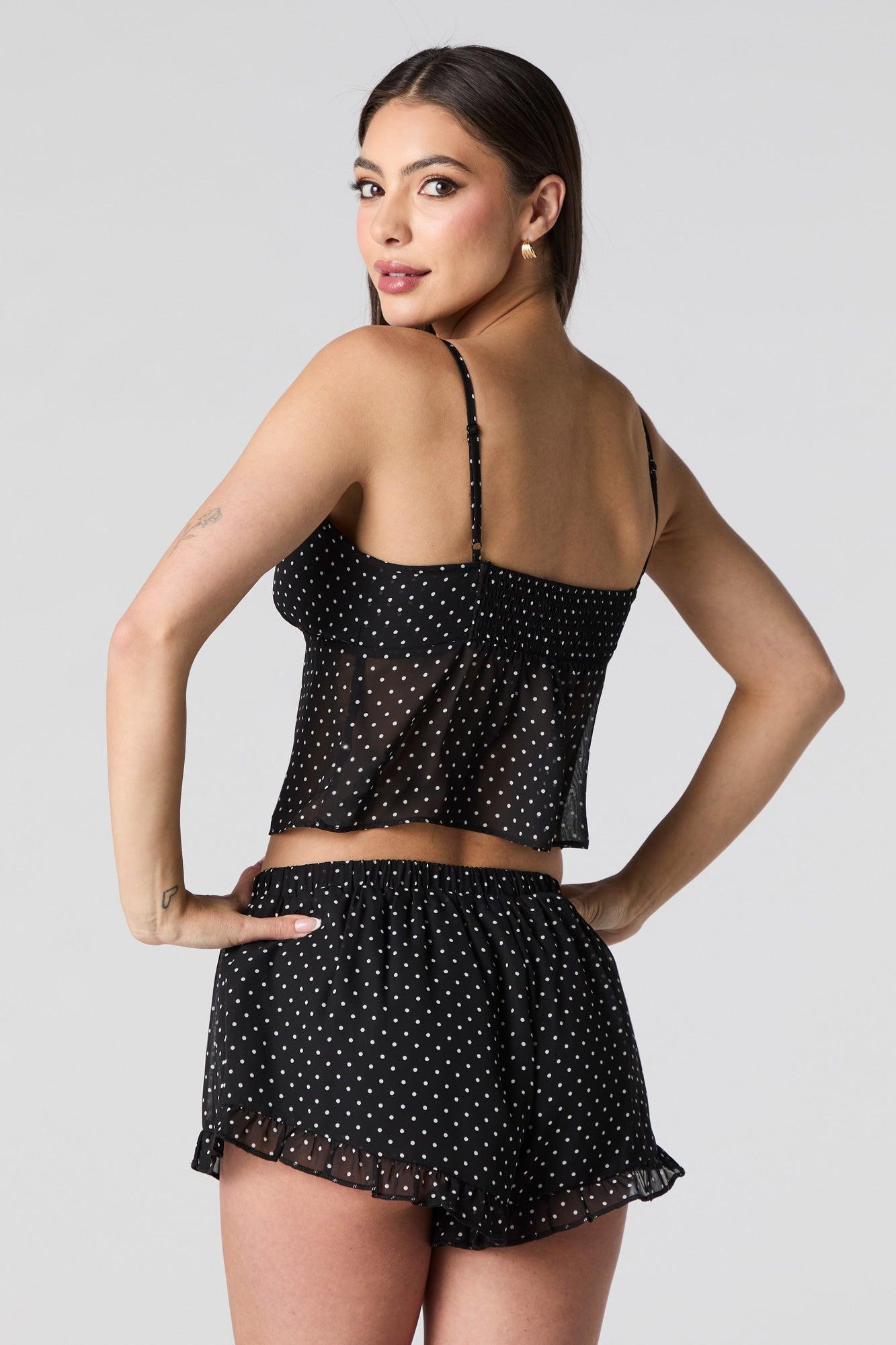 Printed Chiffon Ruffle Short Female Product Image