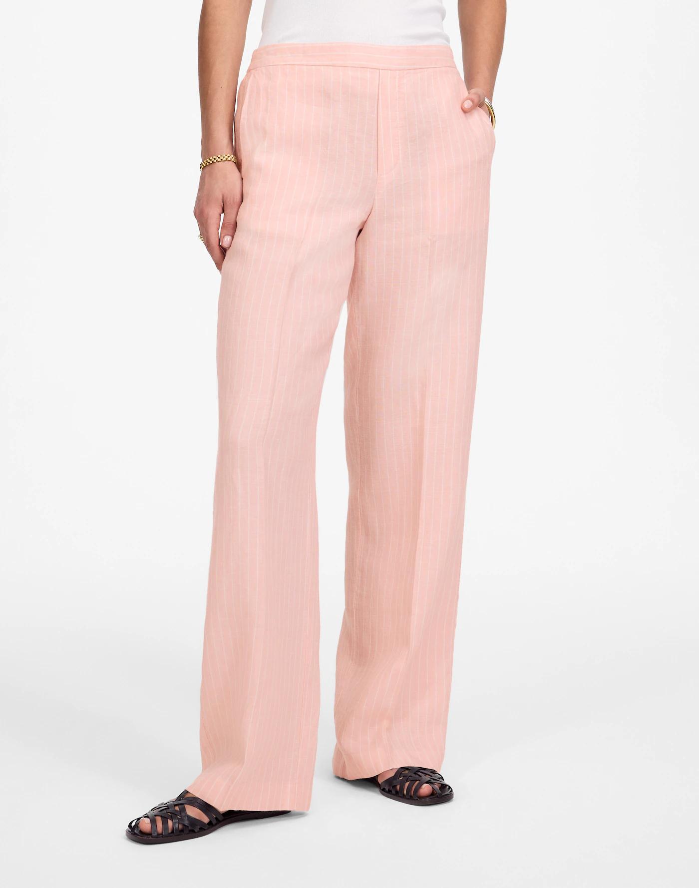 The Petite Easy Pull-On Pant in 100% Linen Product Image