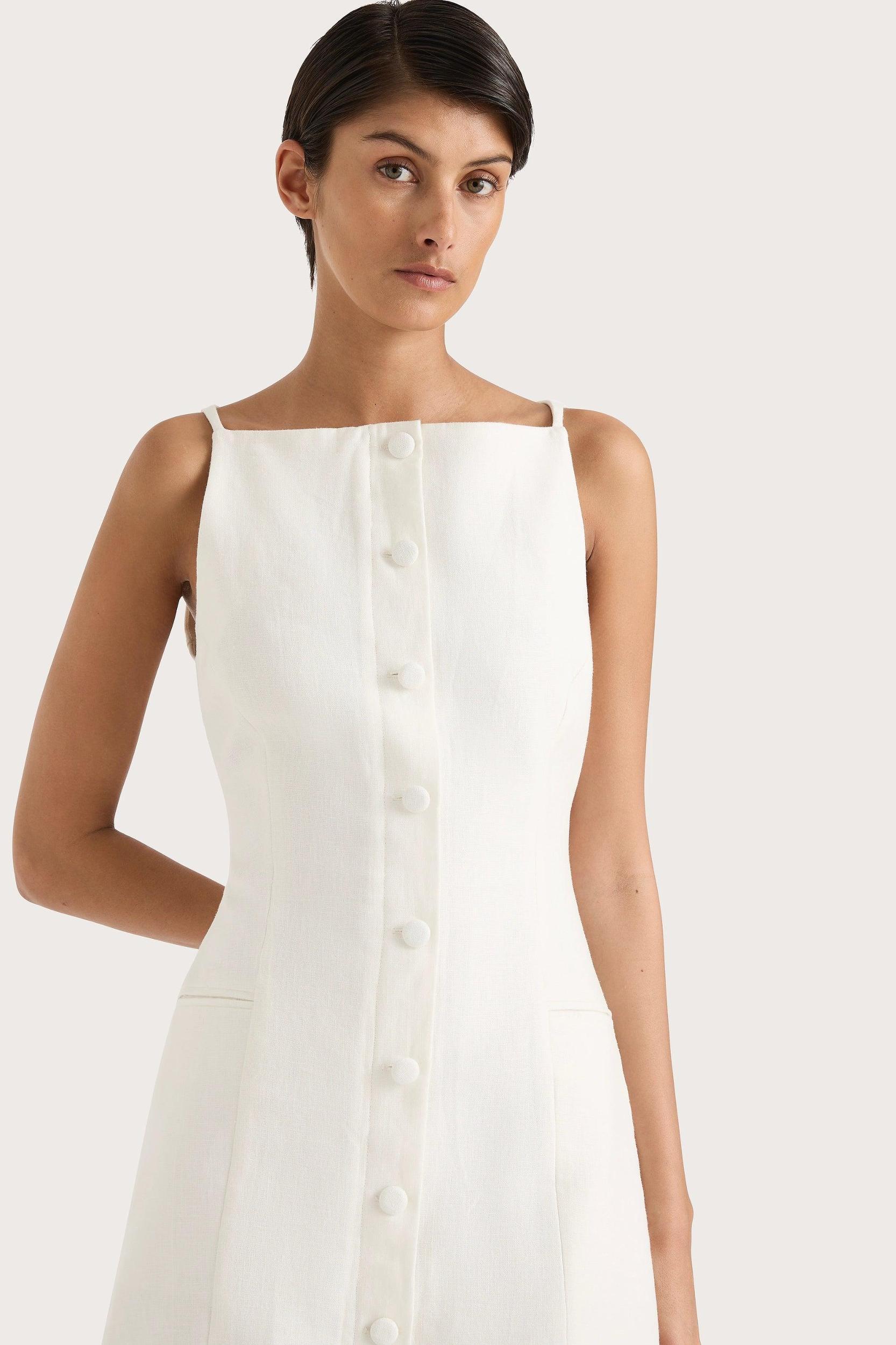 Ambra Mini Dress White Product Image