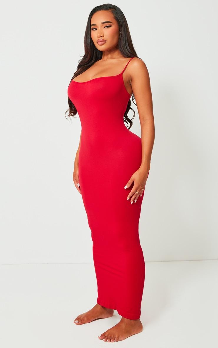 Shape Red Stretch Seamless Strappy Maxi Dress Product Image