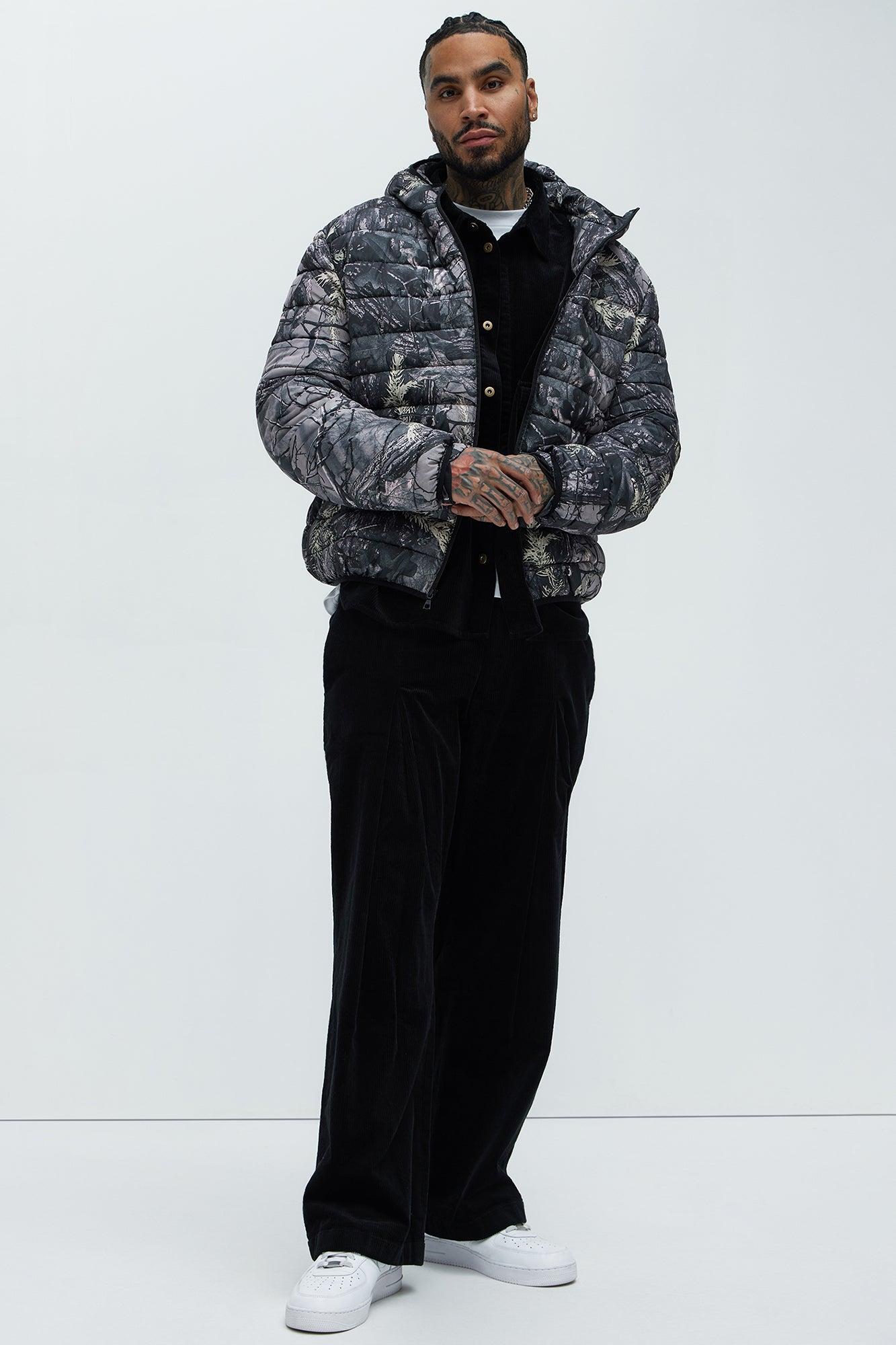 Troop Padded Zip Up Hoodie - Grey/combo Male Product Image