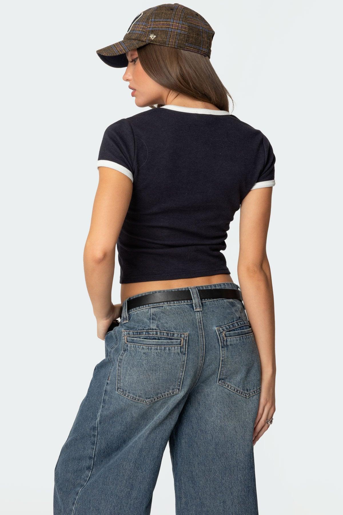 Gillian Henley Waffle Top Product Image