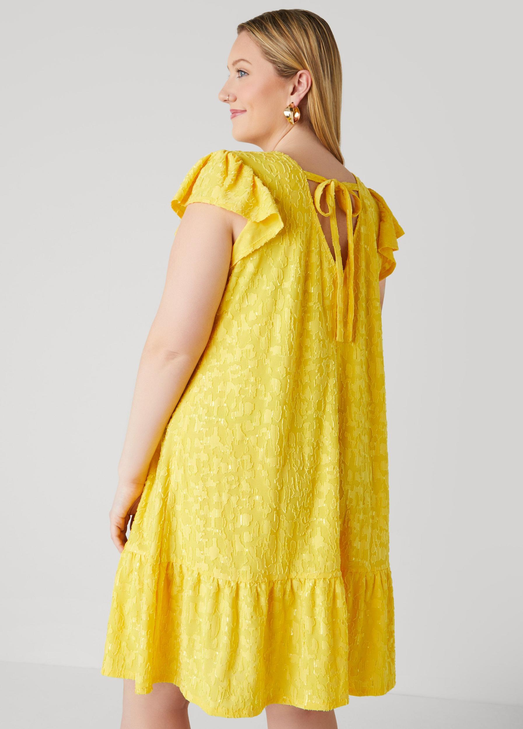 Flounced Burnout Dress Product Image