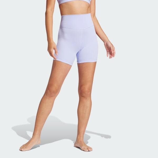 adidas All Me 5-Inch Short Leggings Violet Tone XL Womens Product Image