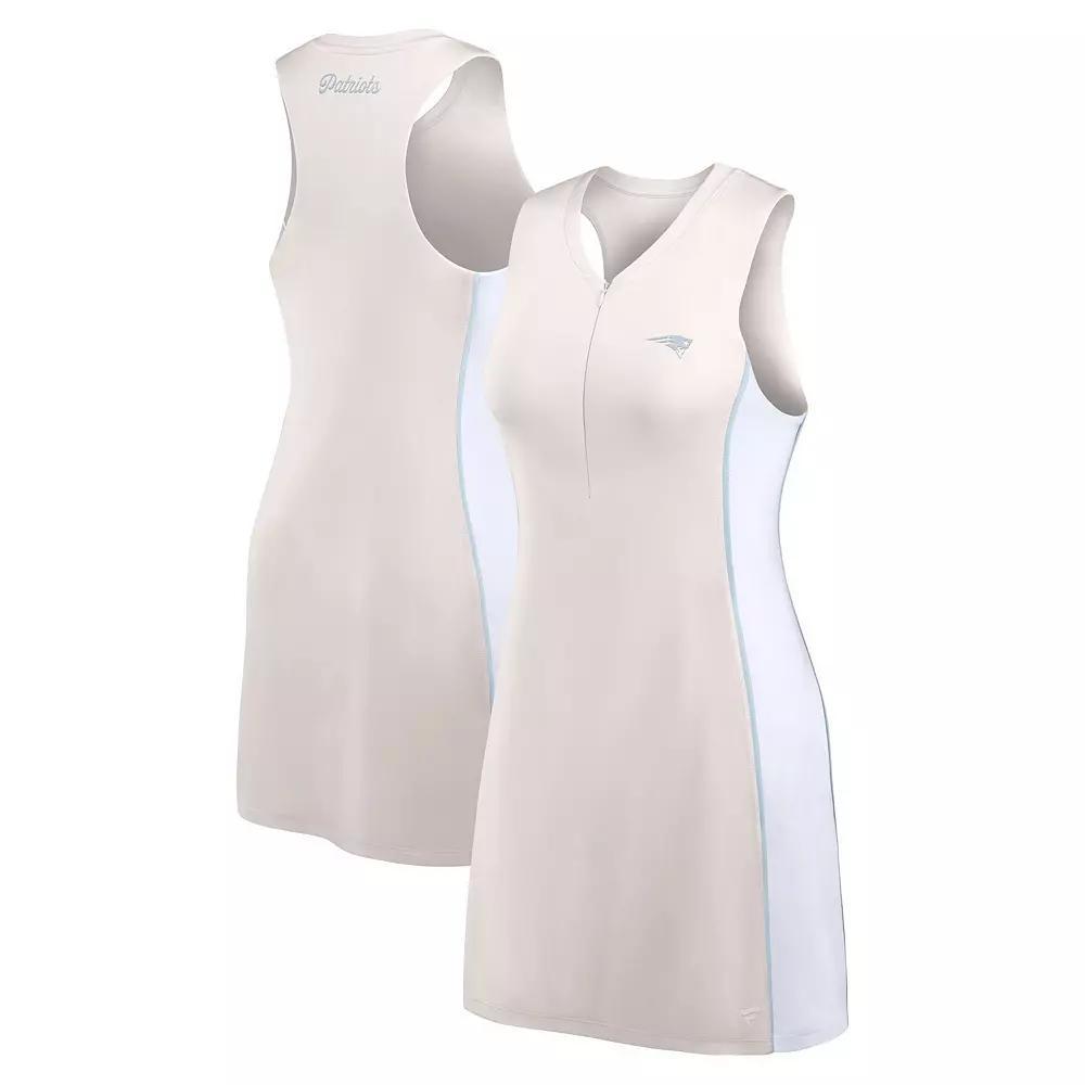 Women's Fanatics White Notre Dame Fighting Irish Studio Boost Athletic Half-Zip Dress, Size: Large Product Image