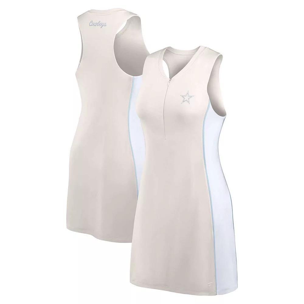 Women's Fanatics White Notre Dame Fighting Irish Studio Boost Athletic Half-Zip Dress, Size: Large Product Image