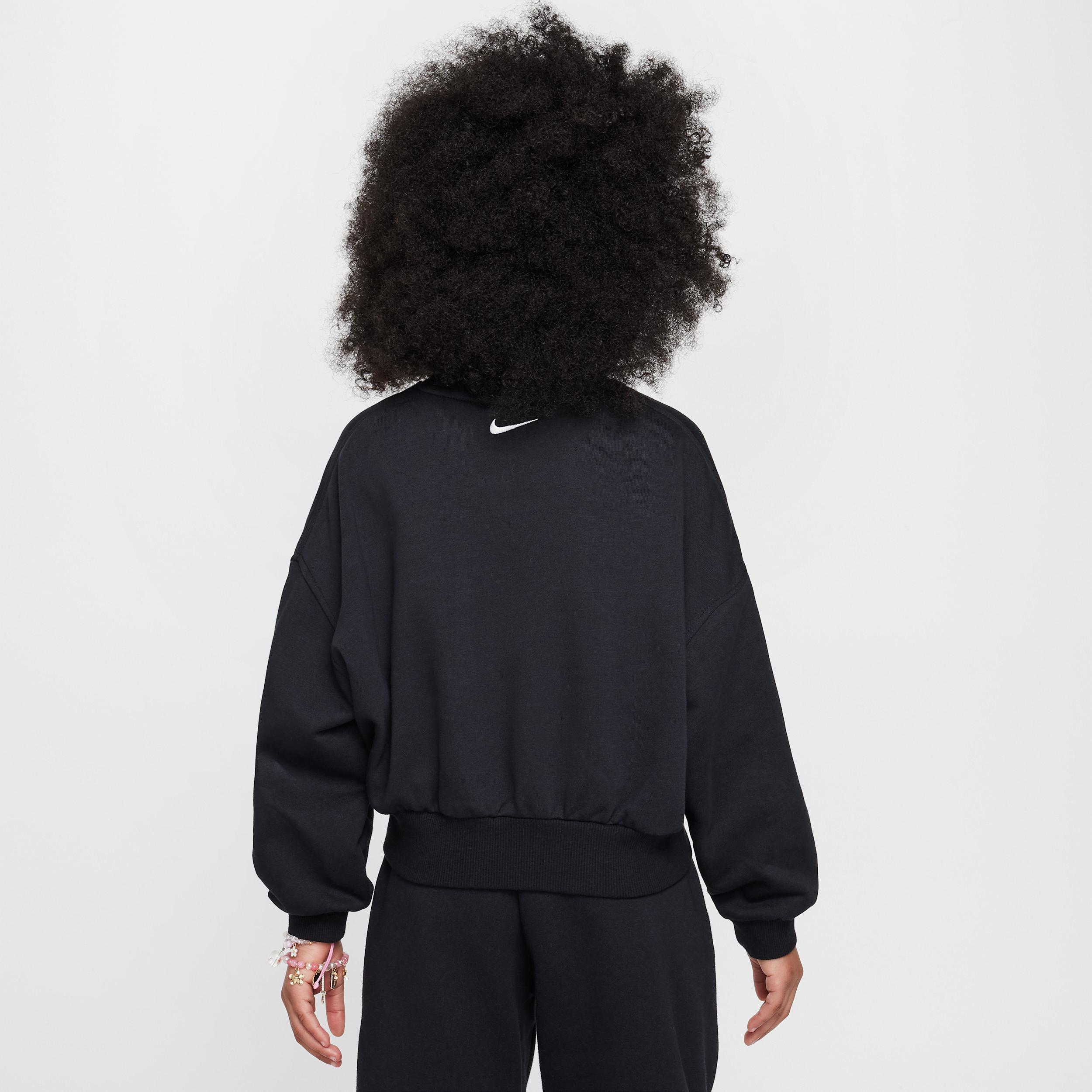 Womens Nike Sportswear Club Girls French Terry Crew-Neck Sweatshirt Product Image