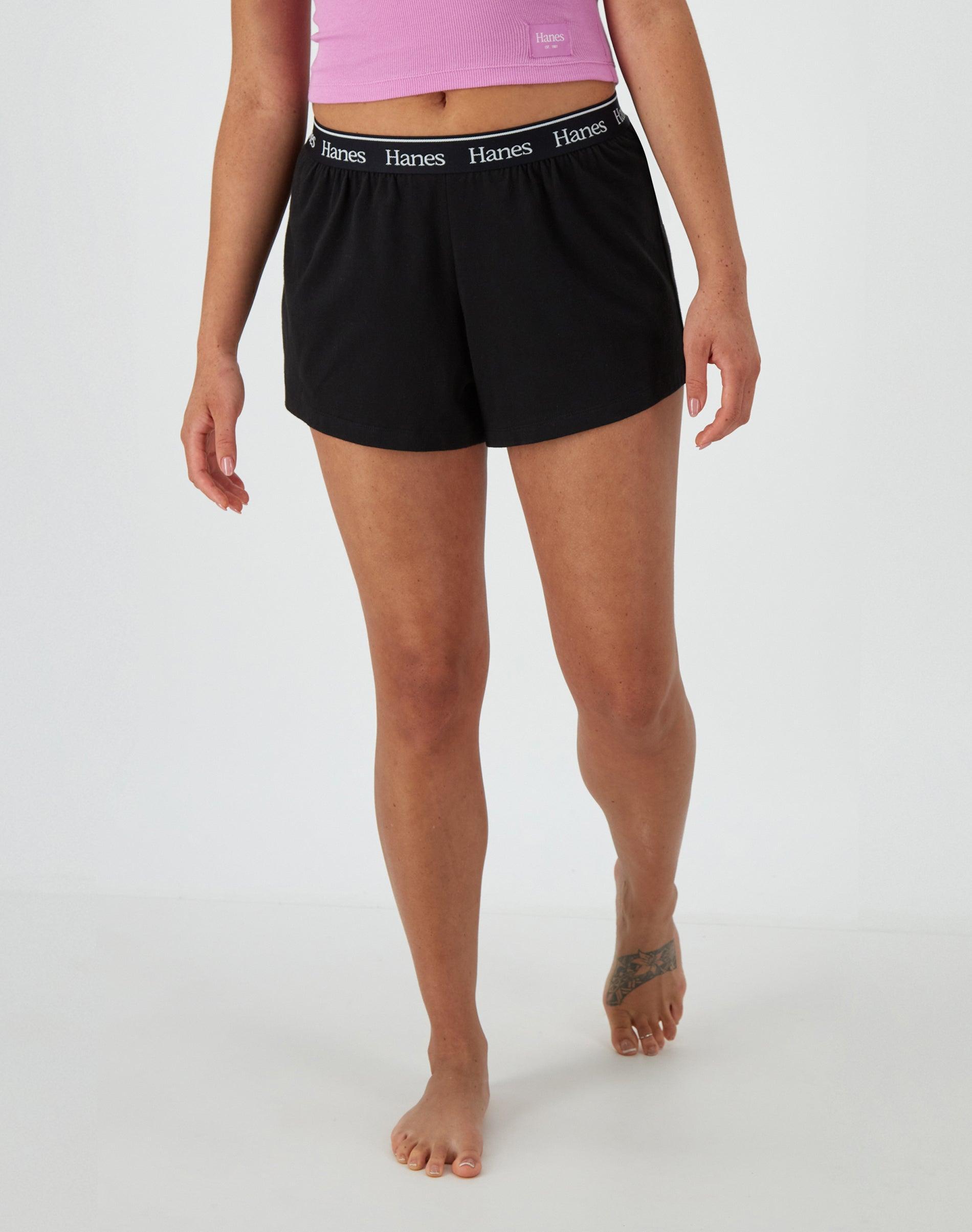 Hanes Originals Comfywear Womens Sleep Shorts Shelton Red M Product Image