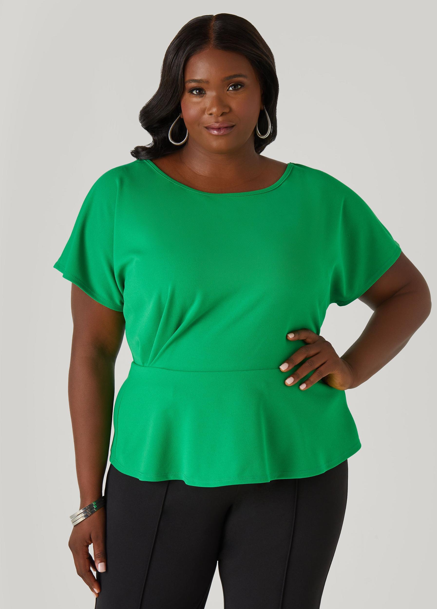 Pleated Peplum Top Product Image
