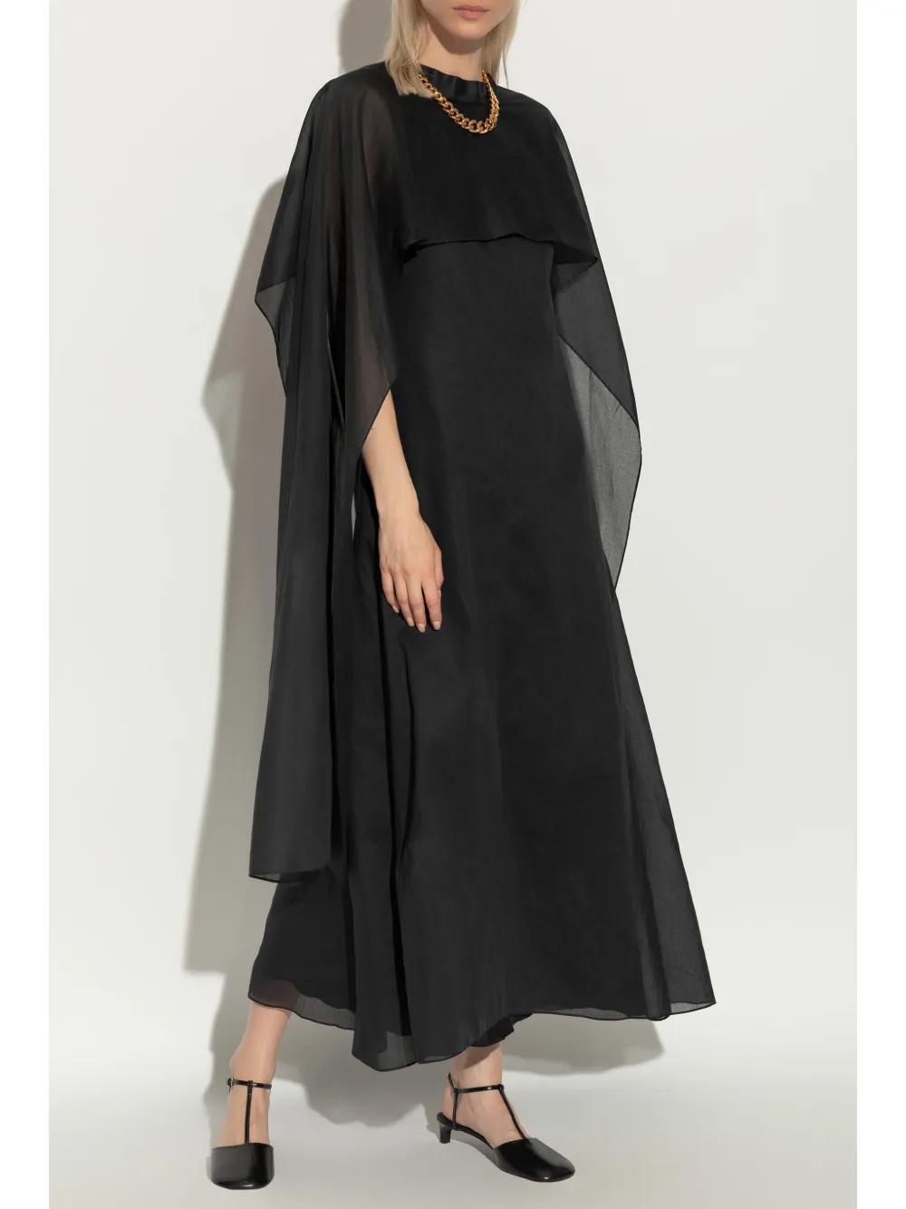 JIL SANDER Flowing Sleeved Maxi Dress In Black Product Image