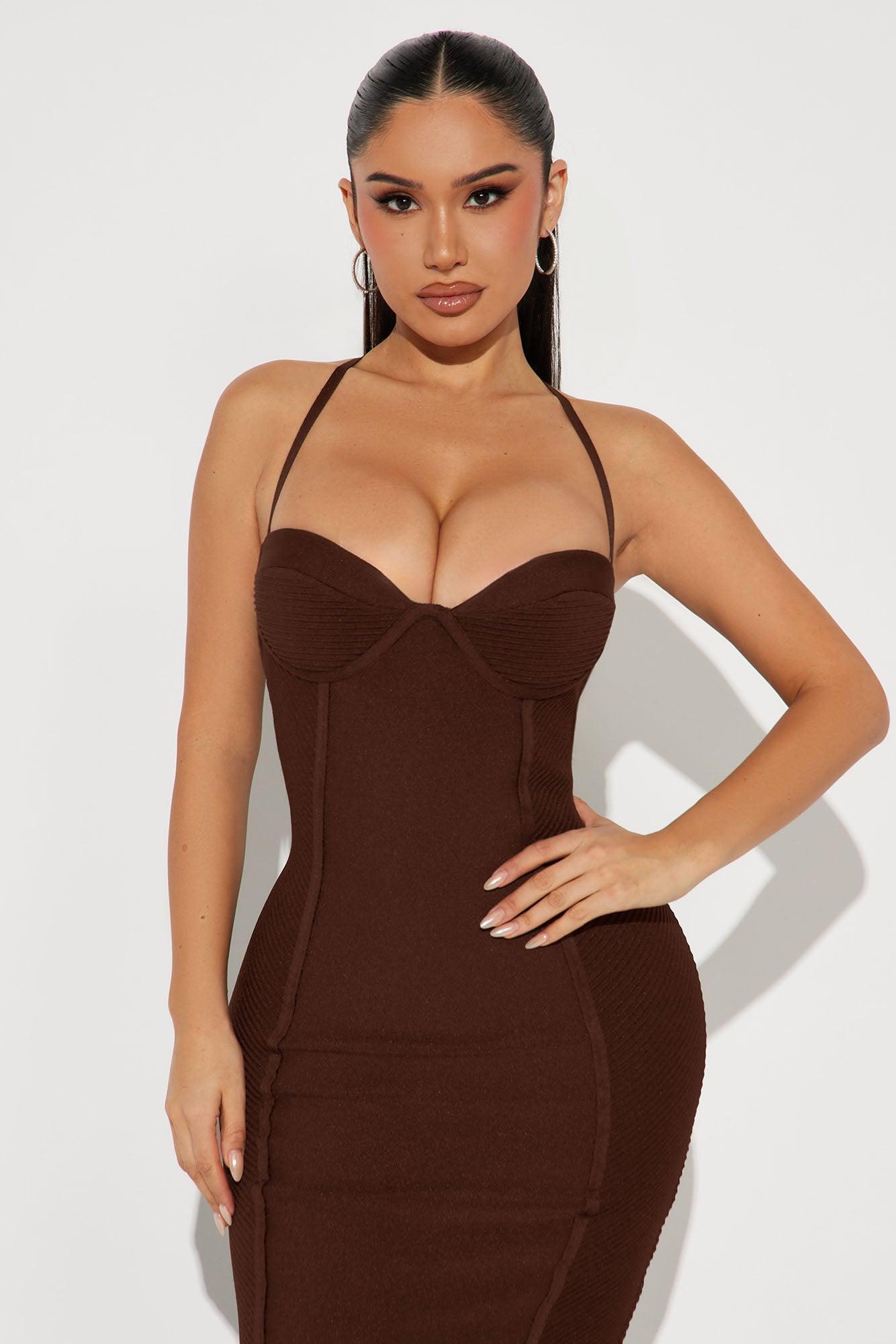 Speak The Truth Bandage Midi Dress - Plum Product Image