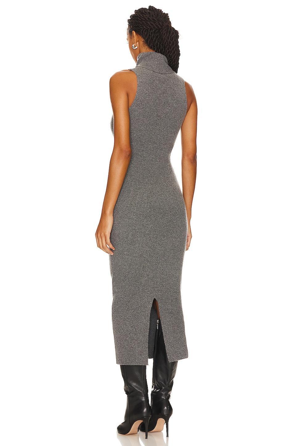 Rib Sleeveless Turtleneck Sweater Dress Enza Costa Product Image