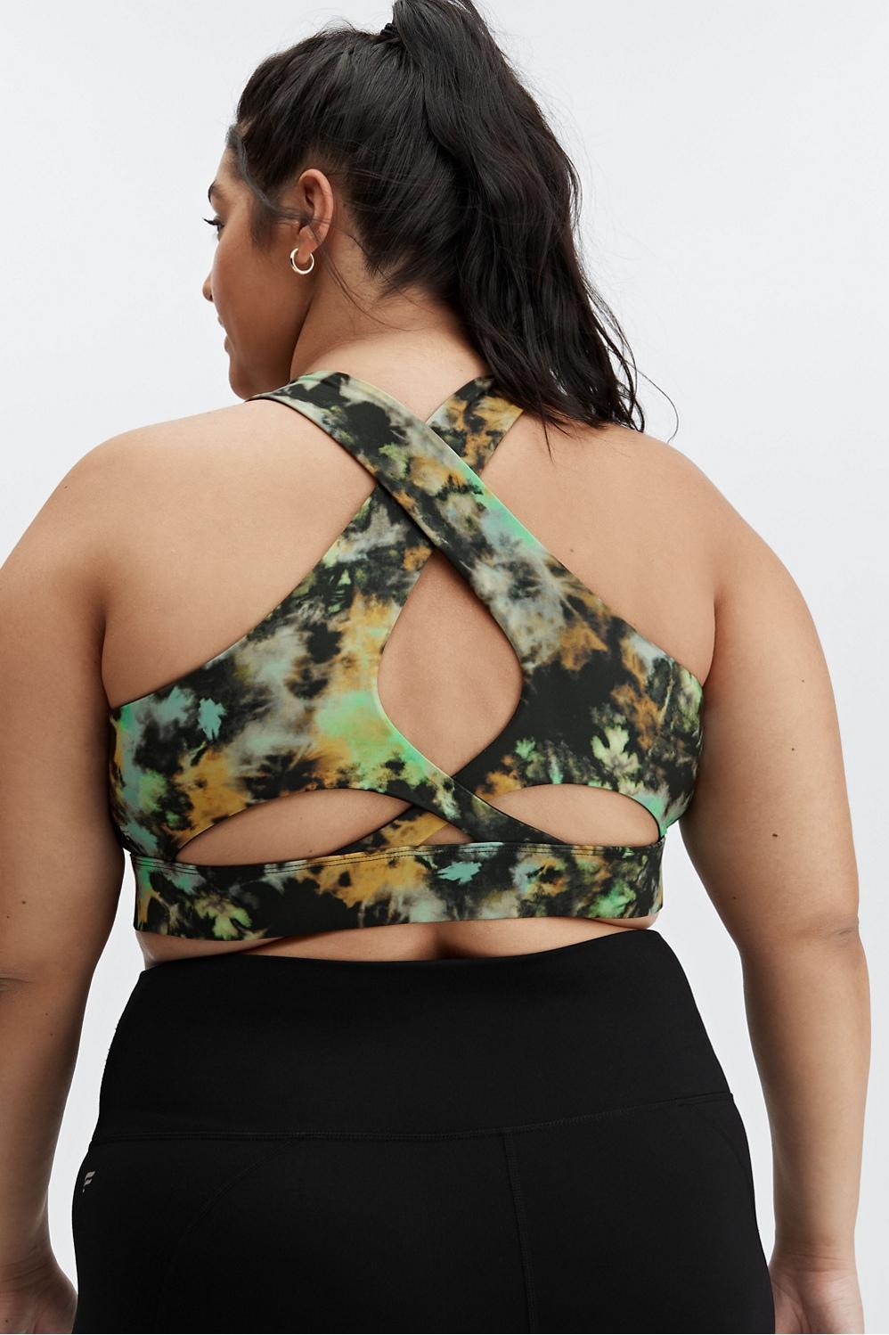 Fabletics No-Bounce Sports Bra Womens Tie Dye Trip plus Size 4X Product Image