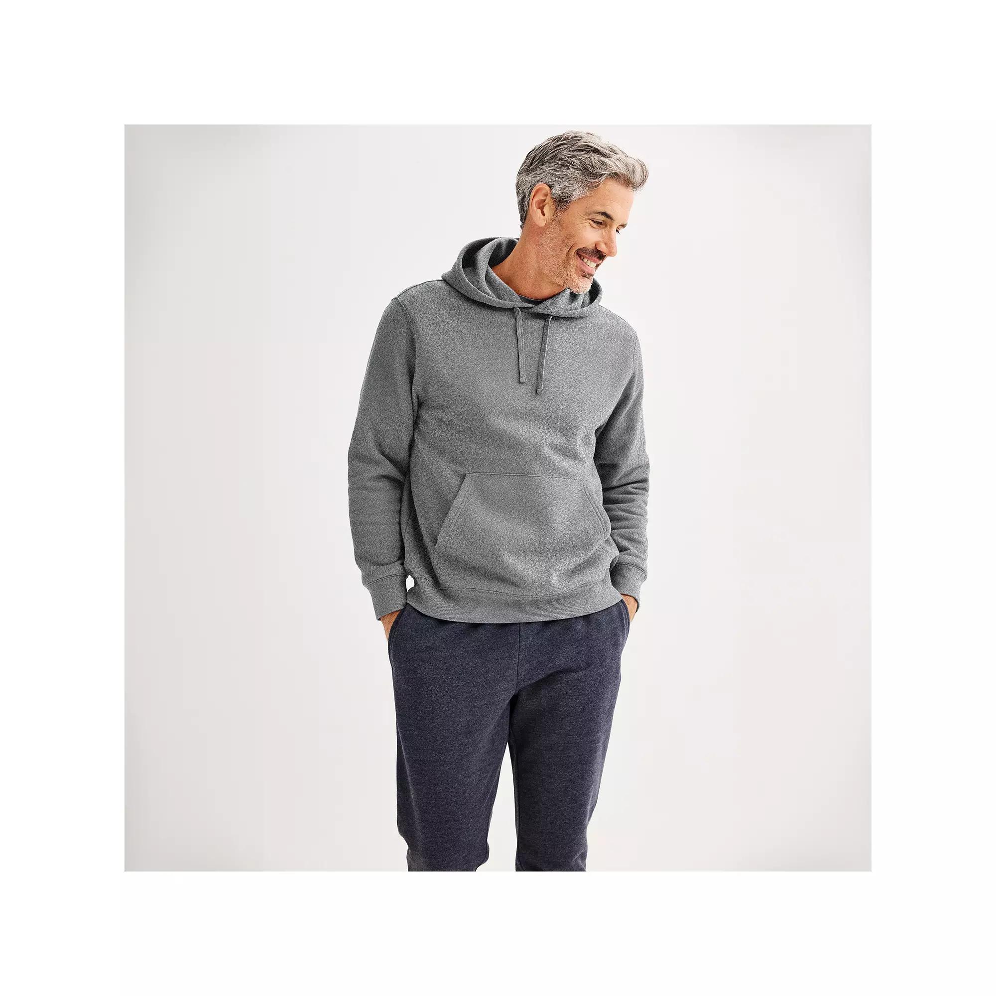 Men's Tek Gear® Ultra Soft Fleece Hoodie, Size: Small, Light Gray Product Image