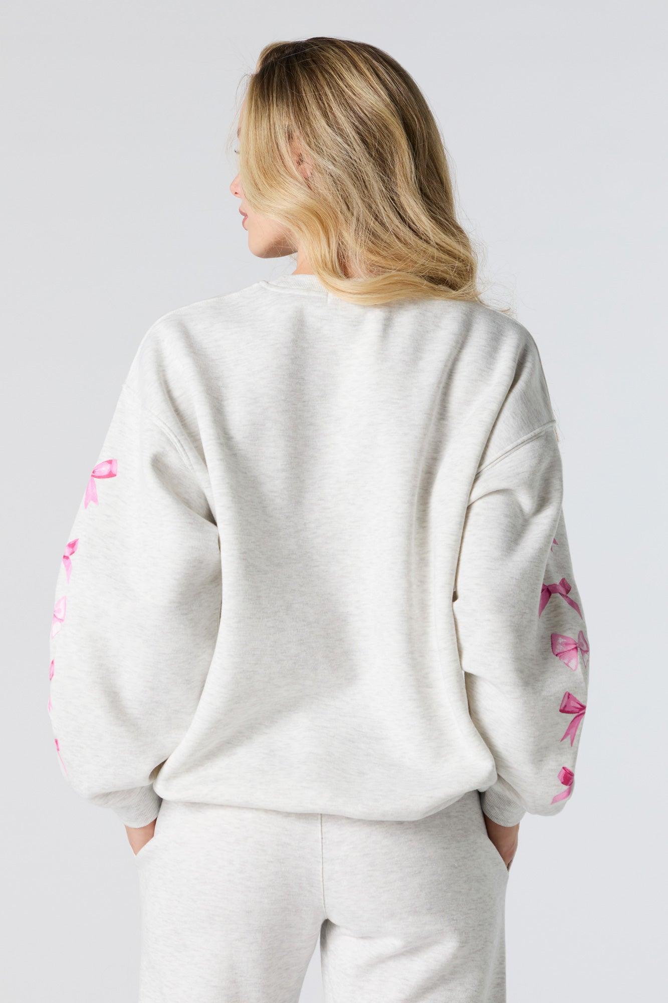 Oversized Graphic Fleece Sweatshirt Female Product Image
