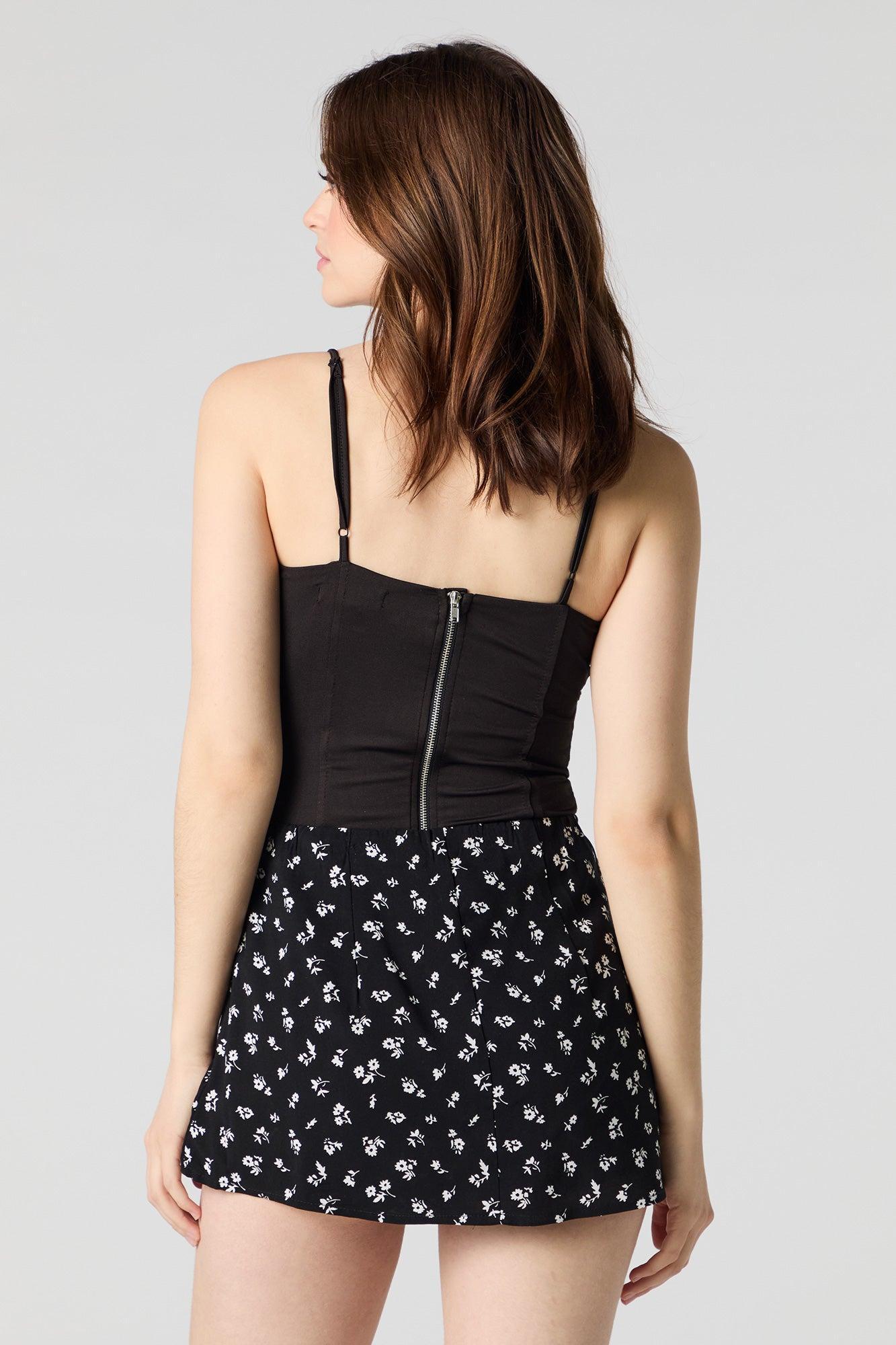Printed Slit Mini Skort Female Product Image