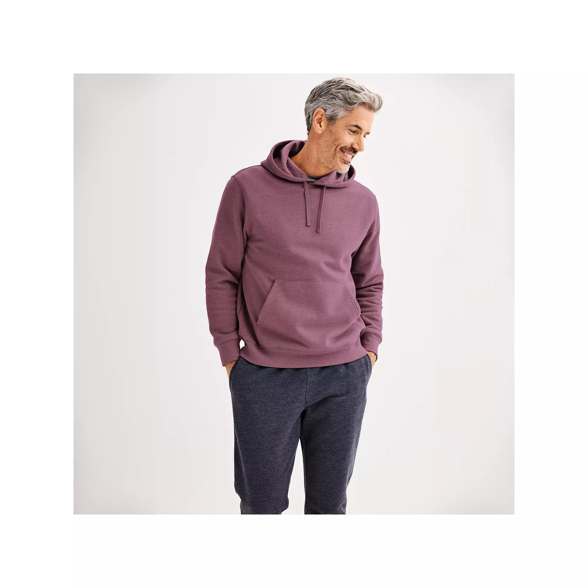 Men's Tek Gear® Ultra Soft Fleece Hoodie, Size: Small, Red Ice Product Image