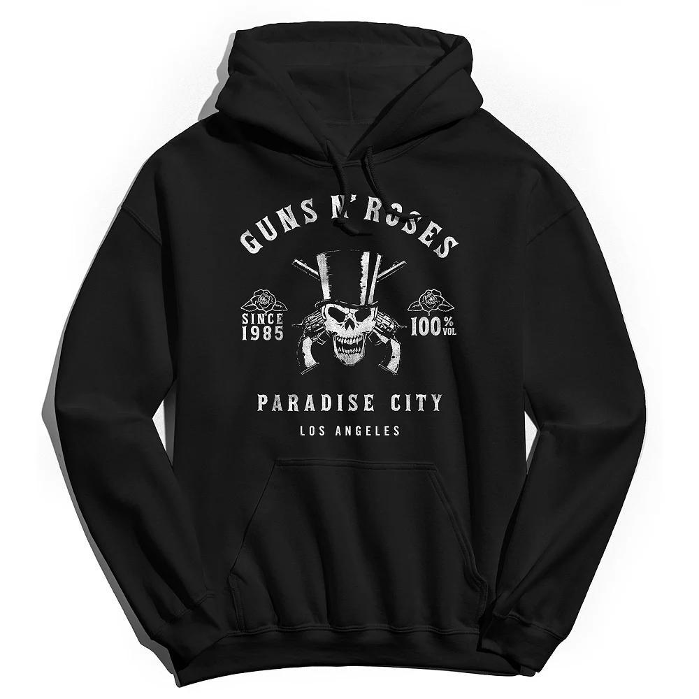 Men's Guns n' Roses Whiskey Label Hoodie, Size: Large, Black Product Image
