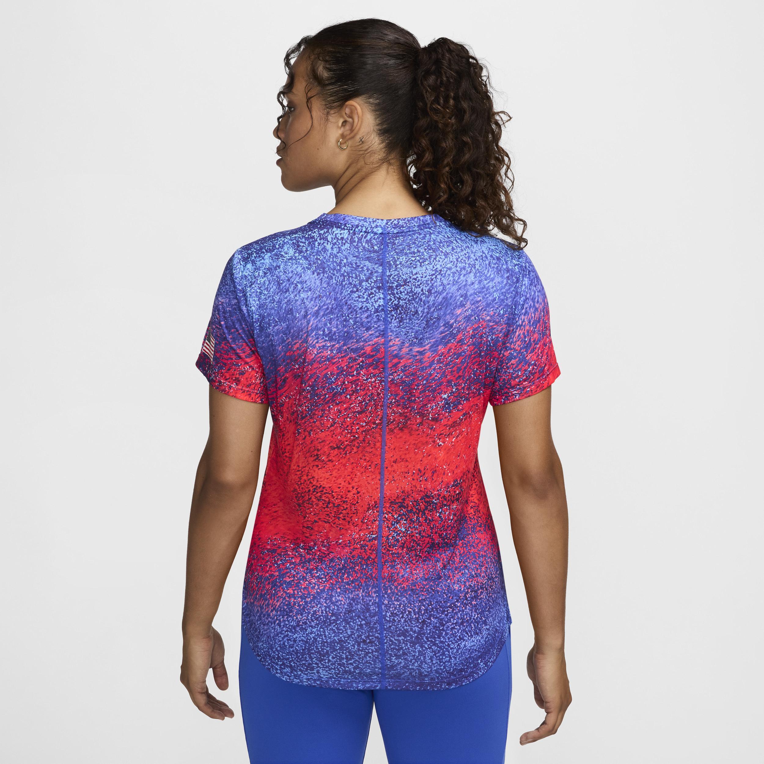 USA One Nike Women's Dri-FIT Running Short-Sleeve Top Product Image
