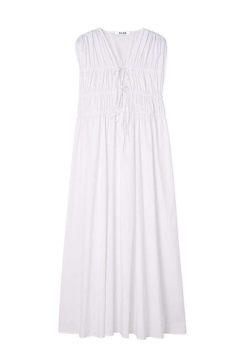 Tie Chest Detail Maxi Dress Product Image
