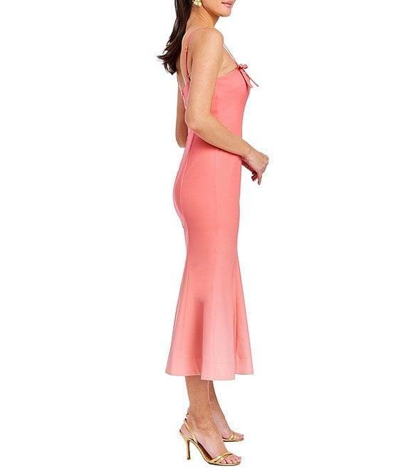 Mestiza New York Calista Ombre Square Neck Sleeveless Bow Midi Dress Product Image