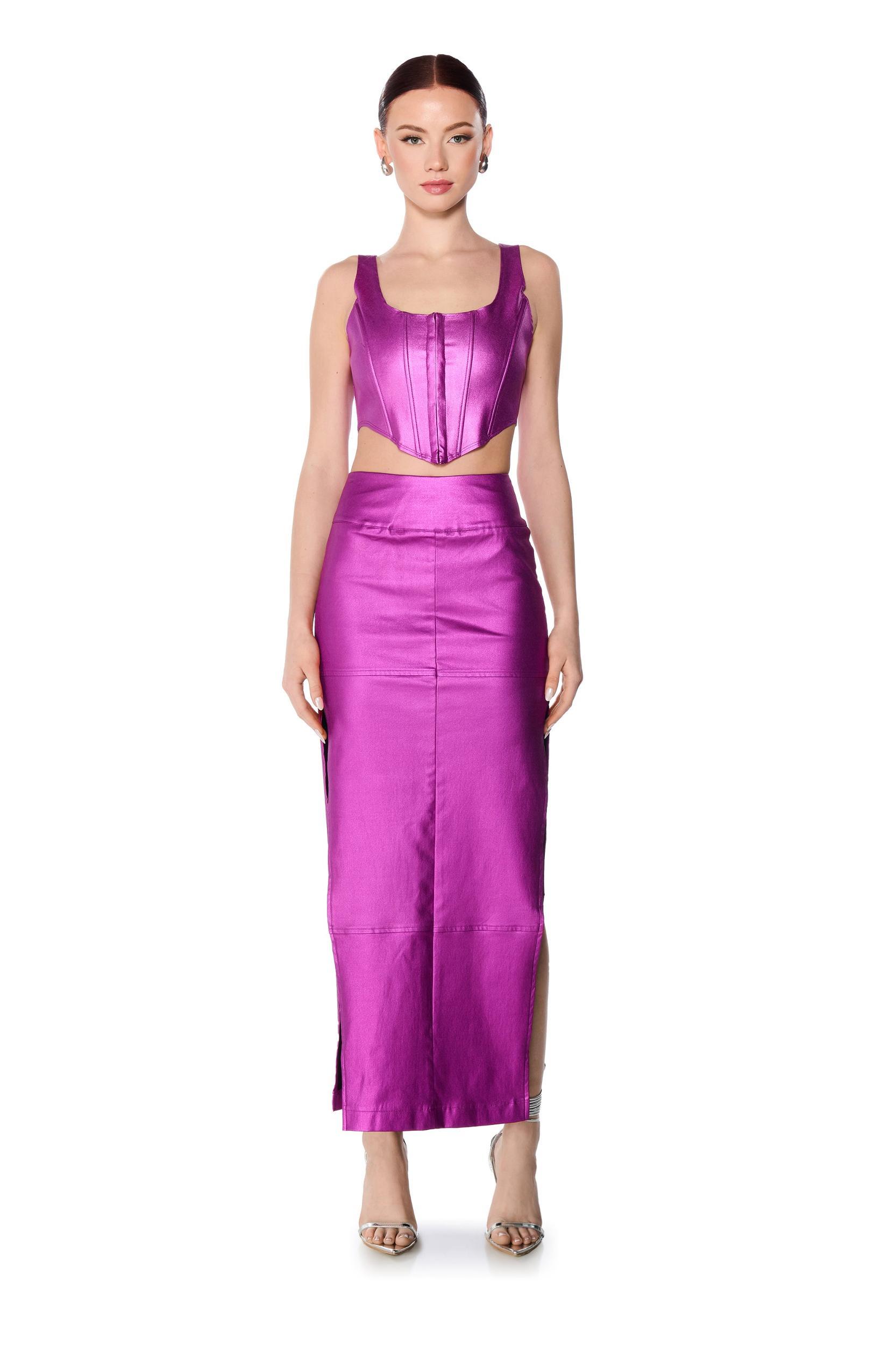 BELIEVE IT METALLIC CORSET TOP Product Image