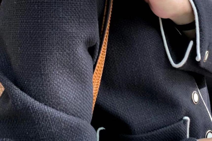 Notch Lapel Contrast Trim Single Breasted Blazer Product Image
