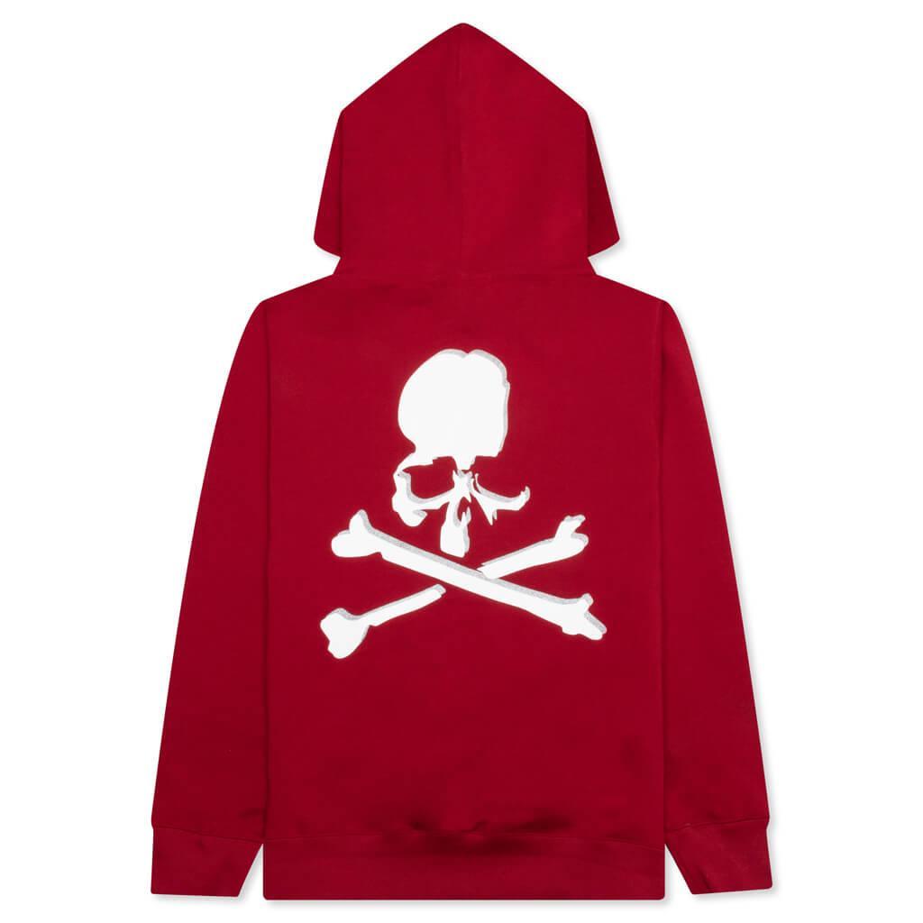 Logo and Skull Hoodie - Red Male Product Image