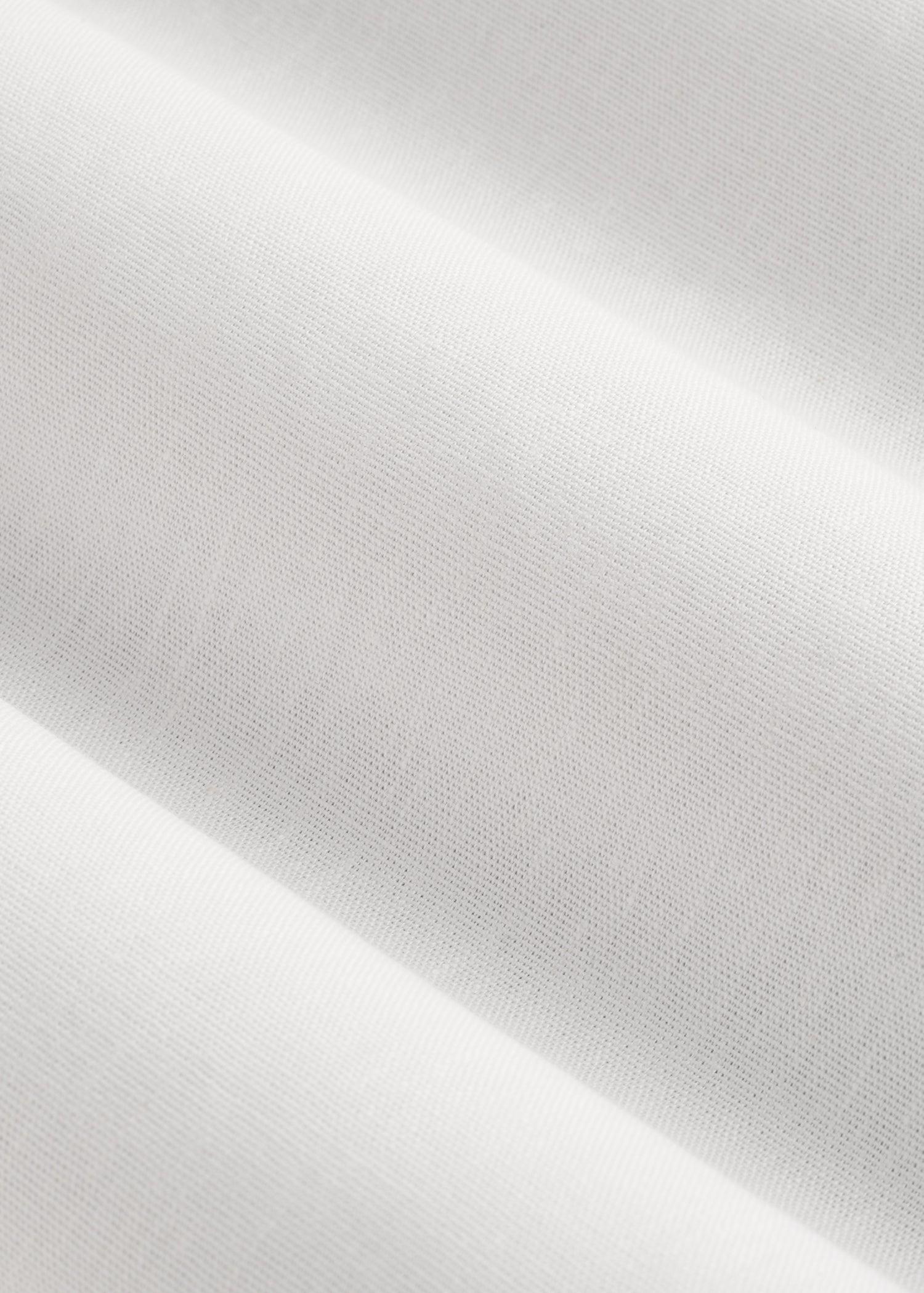 Stretch Linen Dress Shirt for Tall Men in White Product Image