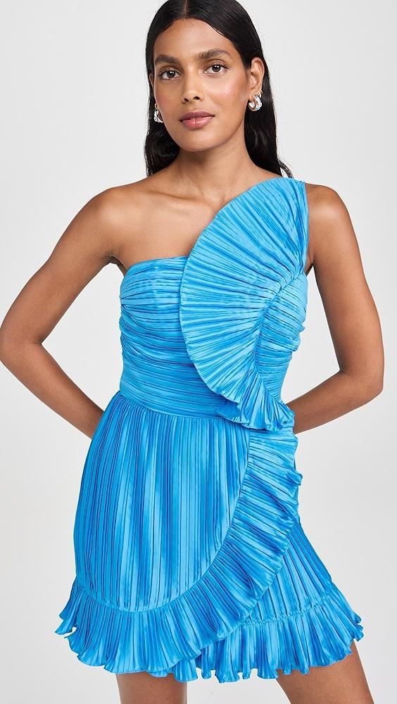 AMUR Kelce Fitted Flounce Mini Dress | Shopbop Product Image