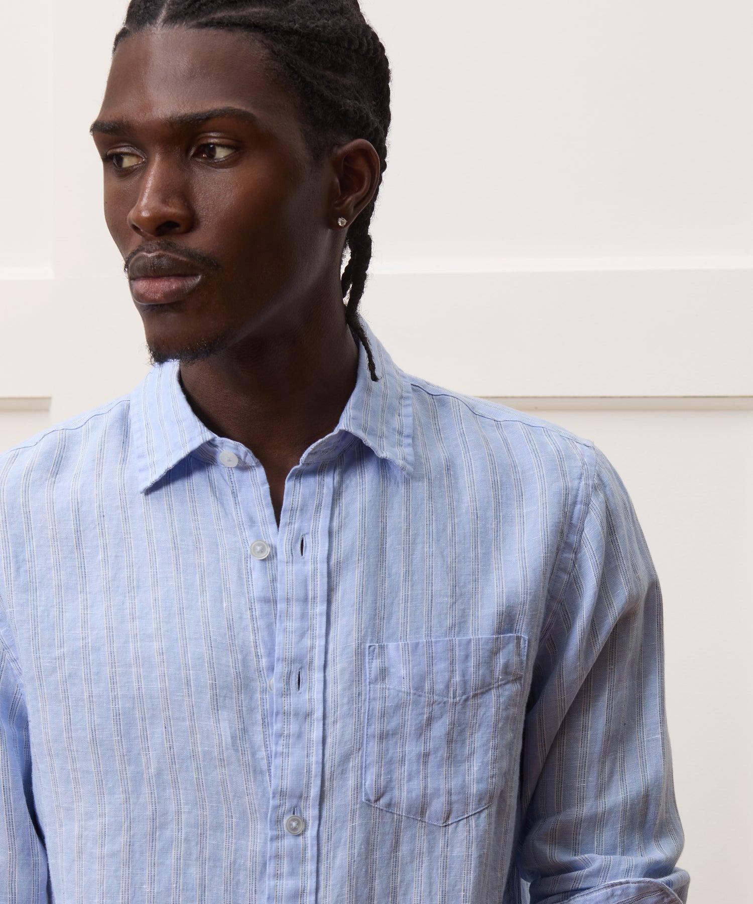 Sea Soft Irish Linen Point Collar Shirt Product Image
