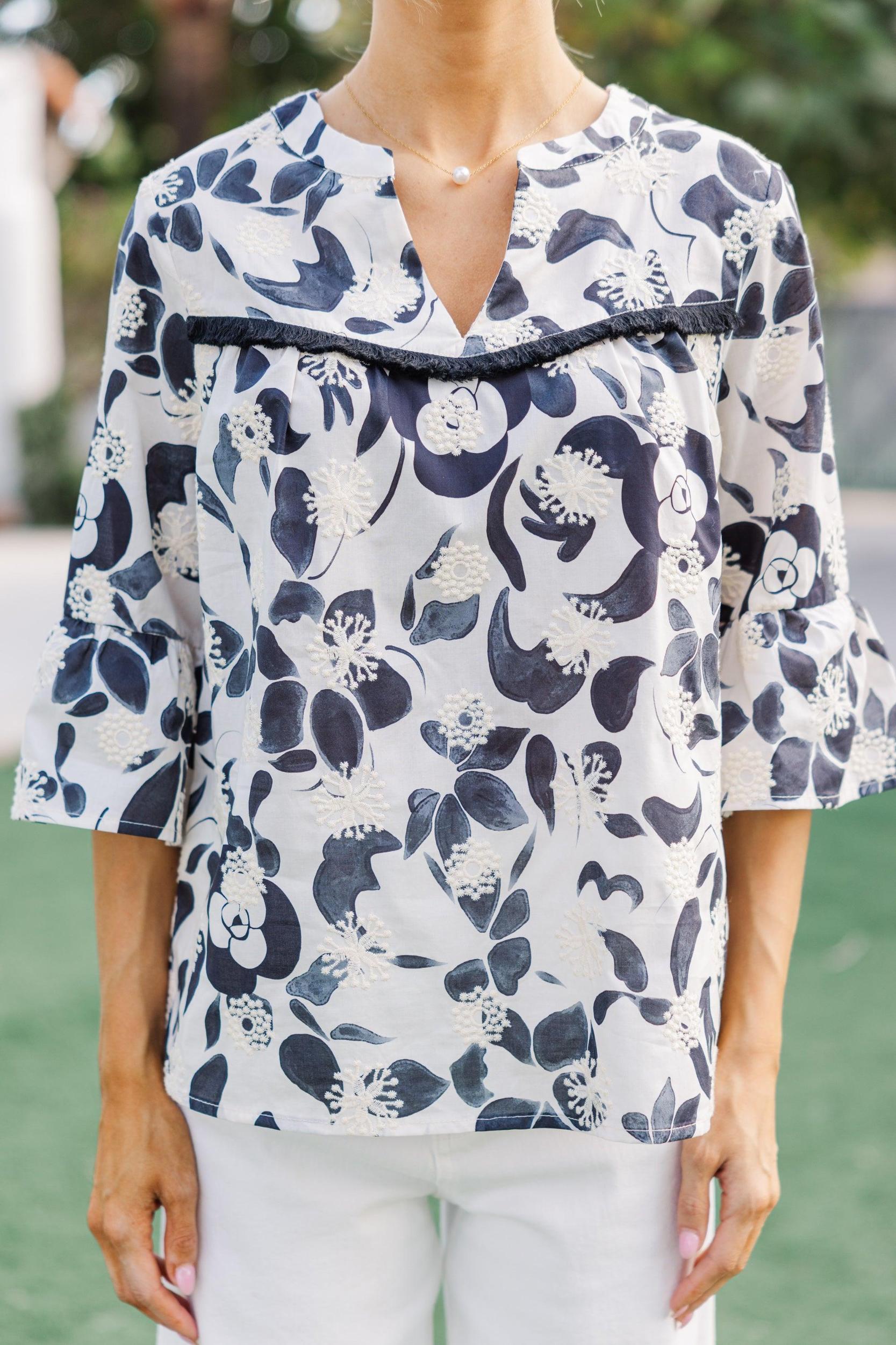 Good Days Ahead Black Floral Blouse Female Product Image