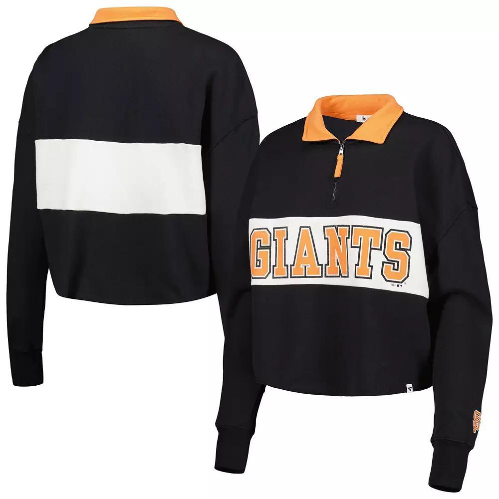 Womens 47 San Francisco Giants Remi Quarter-Zip Cropped Top Product Image
